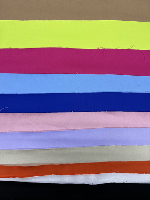 Tela Gabardina Satinada Lisa De Algodón Para Pantalón, Camisa Y Saco · carta de colores