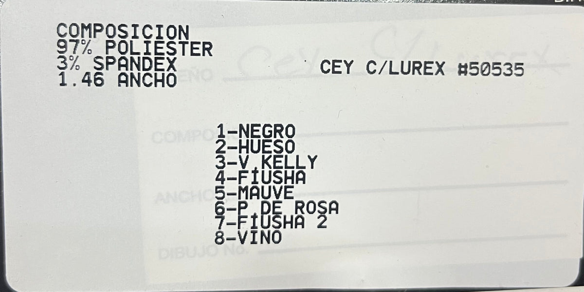 Tela Cey Lurex Lisa De Poliéster Para Blusa, Pantalón Y Vestido · 146 cm