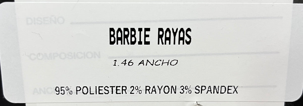 Tela Barbie Rayas De Rayón Para Pantalón Y Camisa · 146 cm