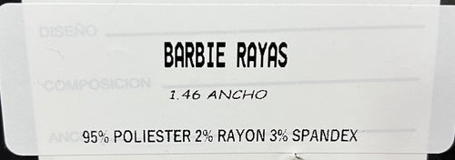 Tela Barbie Rayas De Rayón Para Pantalón Y Camisa · 146 cm