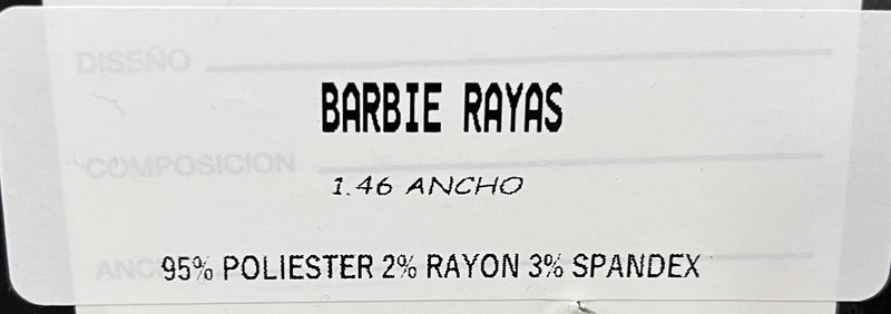 Tela Barbie Rayas De Rayón Para Pantalón Y Camisa · 146 cm