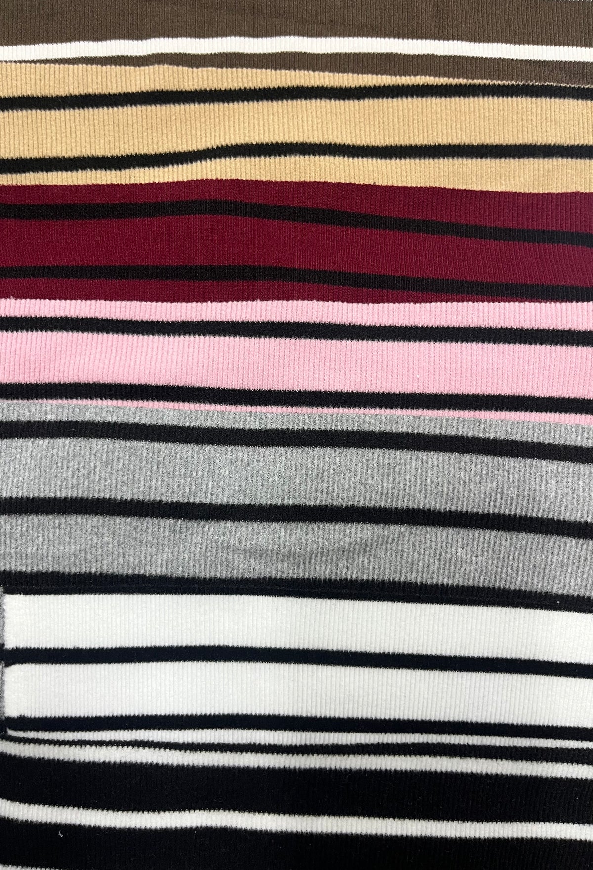 Tela Dralon Rib Rayas De Poliéster Para Pantalón · 150 cm