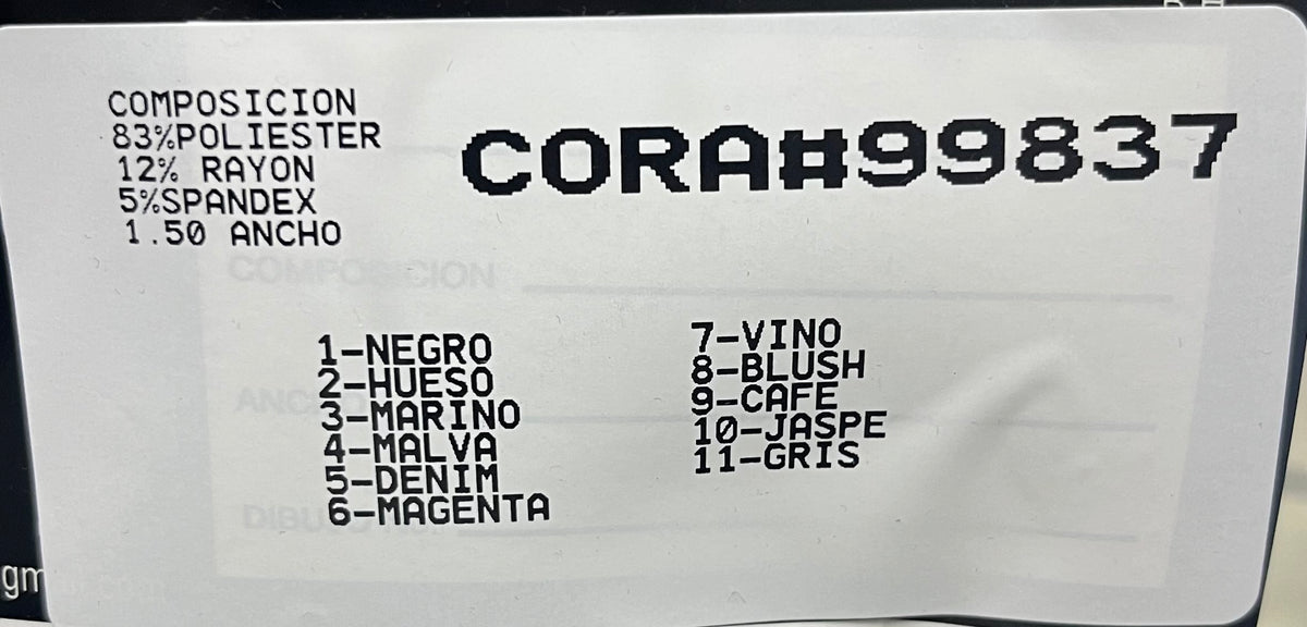 Tela Cora Lisa De Rayón Para Suéter · 150 cm