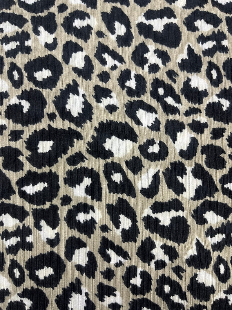 Tela Leslie Rib Brush Estampada De Poliéster Para Blusa Y Pantalón · 155 cm · 14810 · Por Kilo