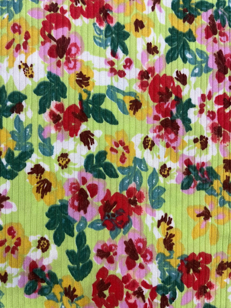 Tela Leslie Rib Brush Estampada De Poliéster Para Blusa Y Pantalón · 155 cm · 14209 · Por Kilo