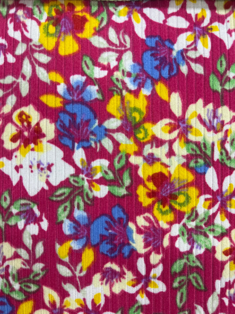 Tela Leslie Rib Brush Estampada De Poliéster Para Blusa Y Pantalón · 155 cm · 14209 · Por Kilo