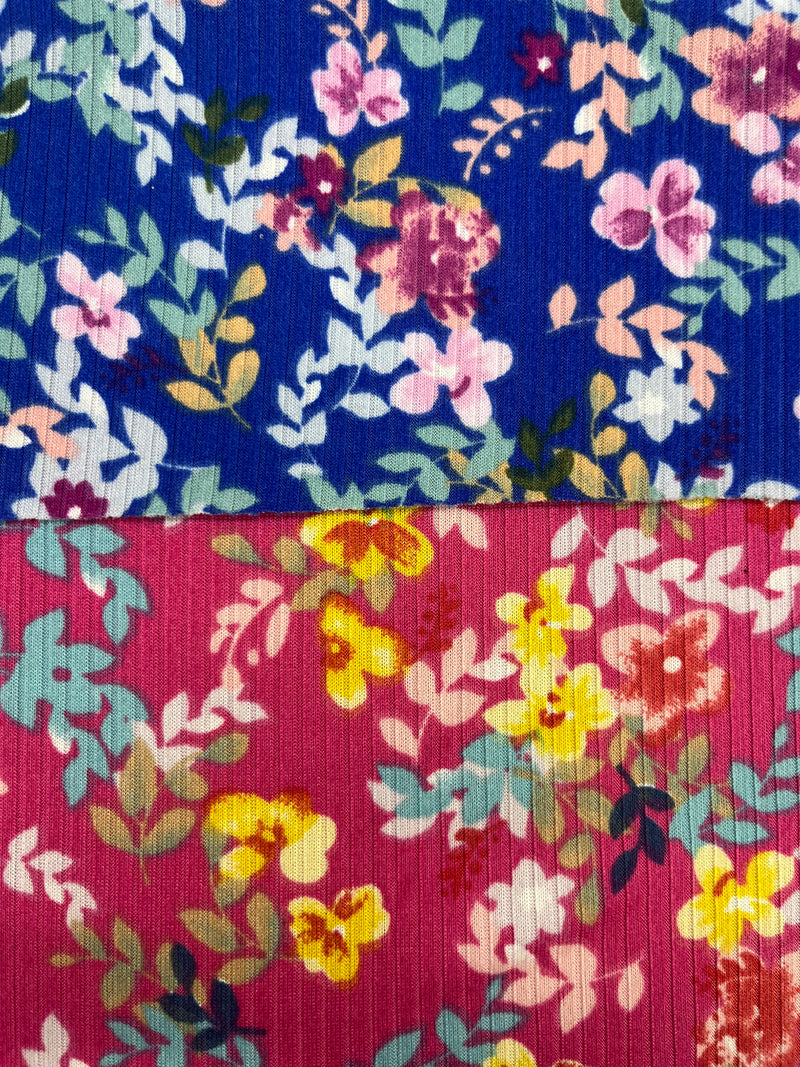 Tela Leslie Rib Brush Estampada De Poliéster Para Blusa Y Pantalón · 155 cm · 14205 · Por Kilo