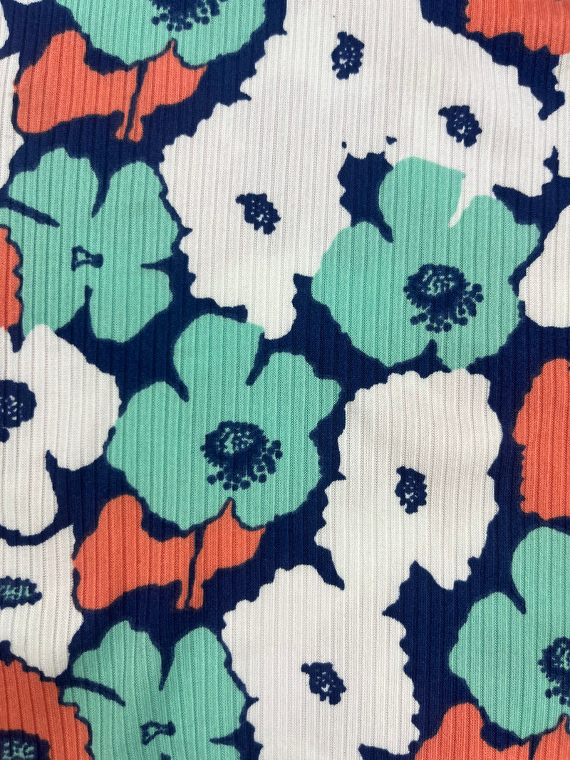 Tela Leslie Rib Brush Estampada De Poliéster Para Blusa Y Pantalón · 155 cm · 14513 · Por Kilo