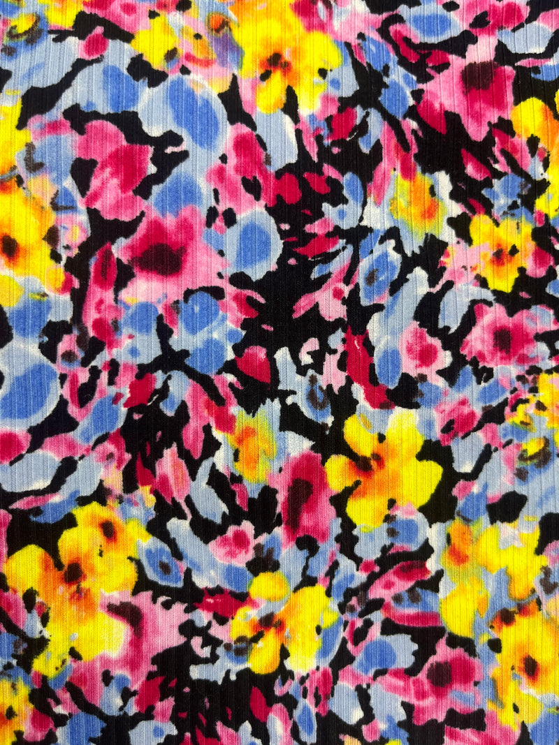 Tela Leslie Rib Brush Estampada De Poliéster Para Blusa Y Pantalón · 155 cm · 13916 · Por Kilo