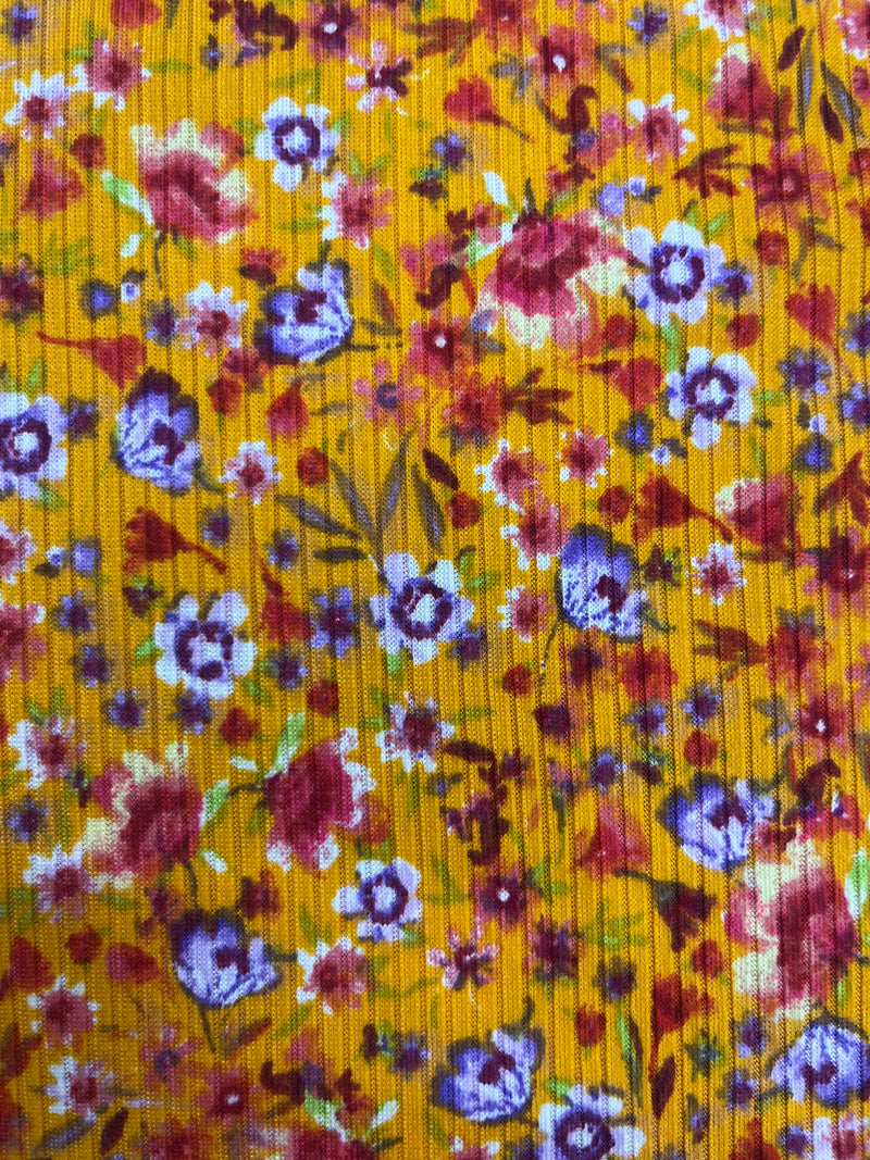 Tela Leslie Rib Brush Estampada De Poliéster Para Blusa Y Pantalón · 155 cm · 14516 · Por Kilo