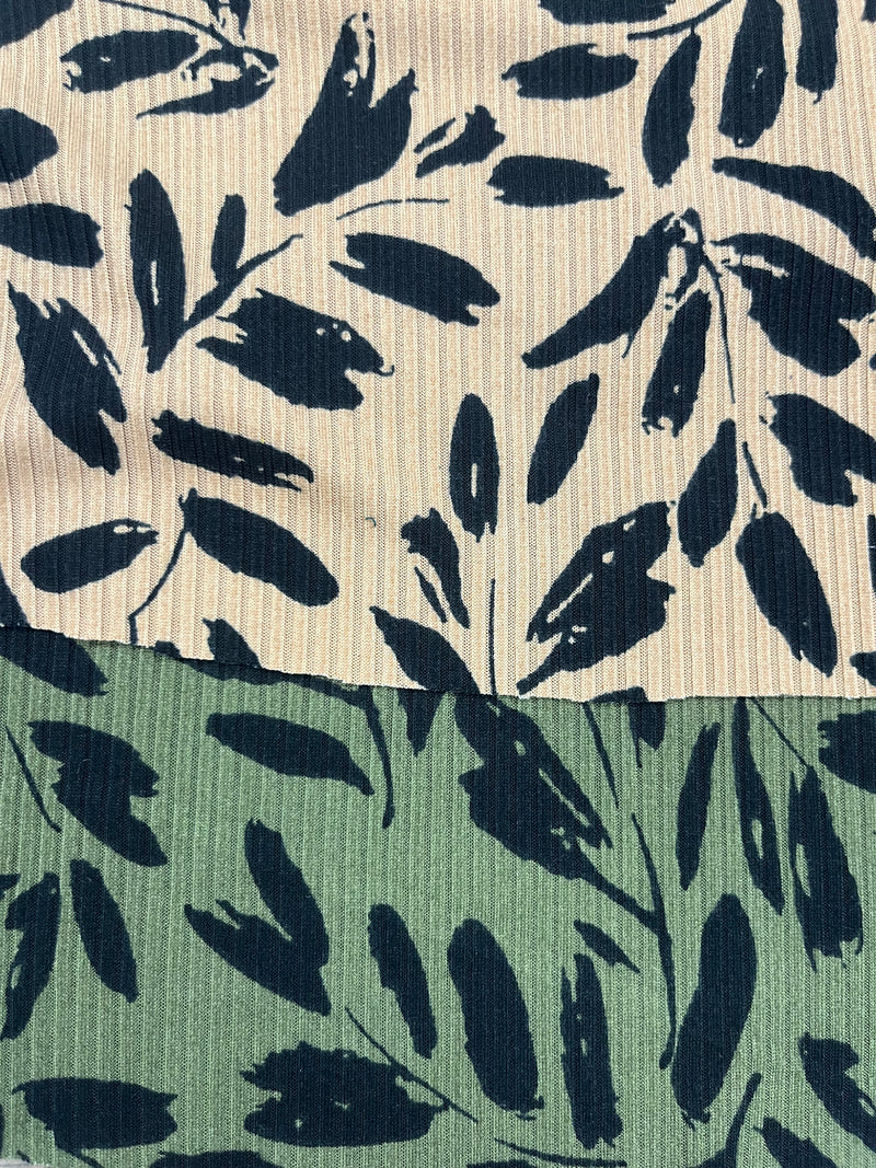 Tela Leslie Rib Brush Estampada De Poliéster Para Blusa Y Pantalón · 155 cm · 14785 · Por Kilo