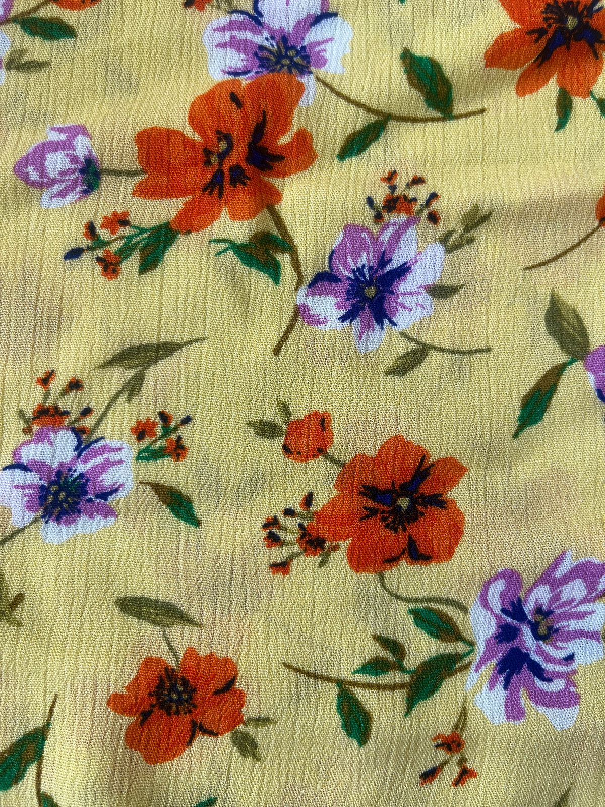 Tela Crepón Estampada De Rayón Para Blusa · 130 cm · 14029