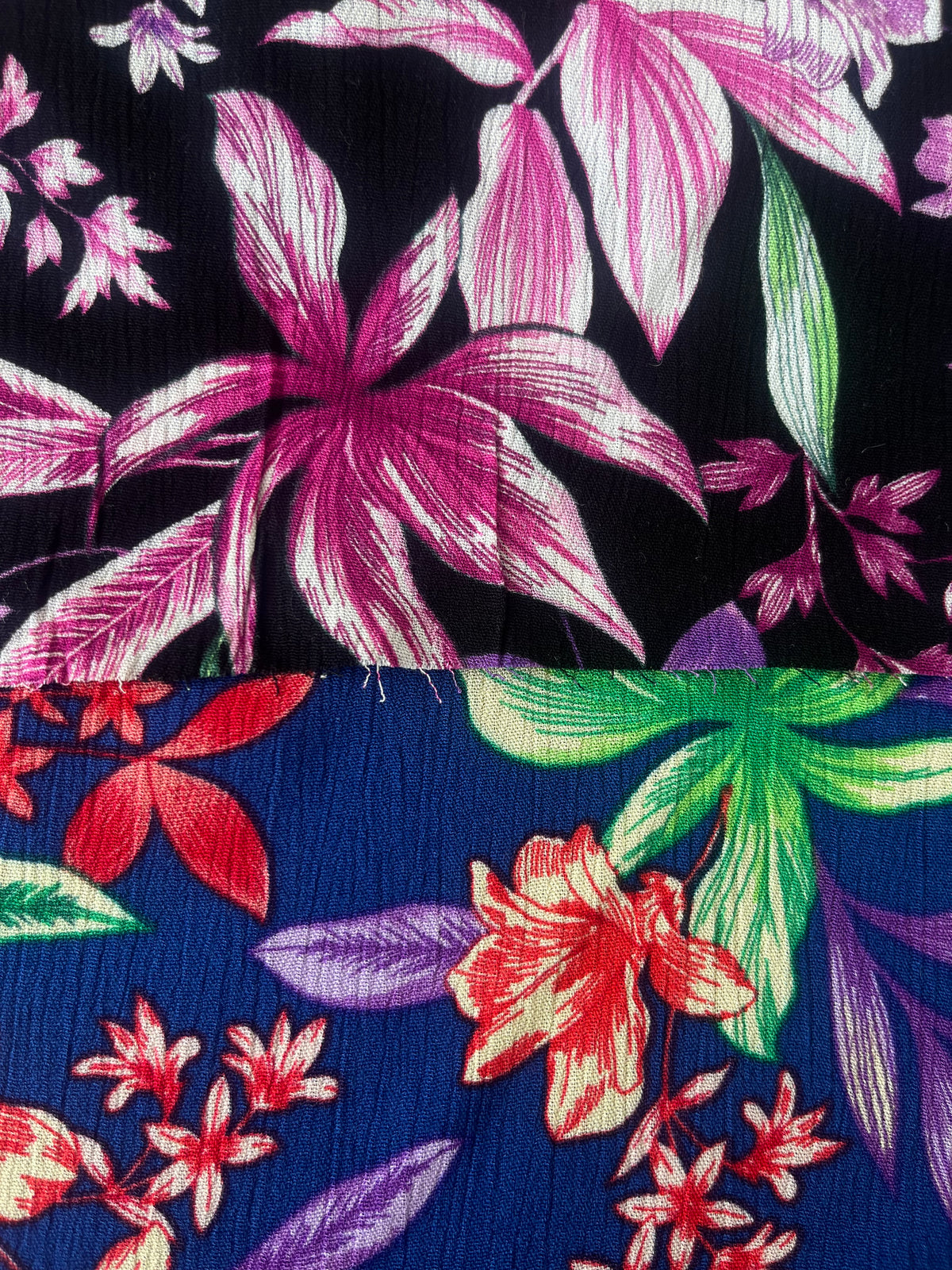 Tela Crepón Estampada De Rayón Para Blusa · 130 cm · 12742