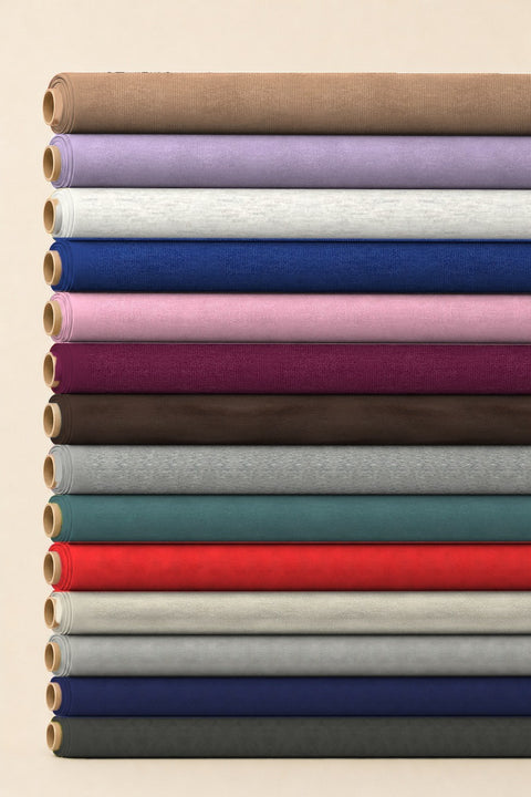 Tela French Terry lisa por kilo en 14 colores